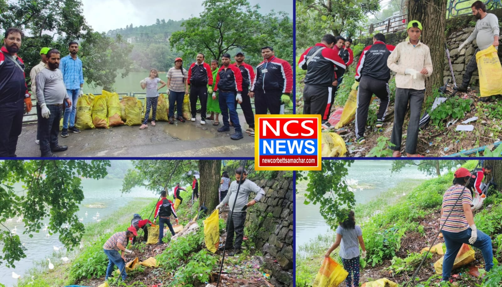 "Cleanliness Campaign by Youth Group Clears Waste from Bhimtal Lake"