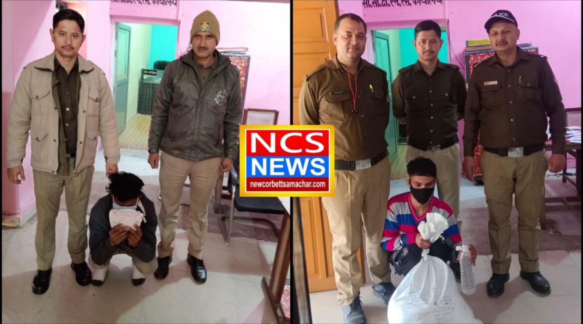 लालकुआं पुलिस की बड़ी कार्रवाई: शराब और चरस की तस्करी कर रहे दो युवक गिरफ्तार।