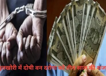 वन दरोगा को रिश्वत लेने के मामले में तीन साल और 25 हजार रुपये के जुर्माना की सजा।