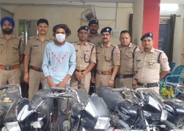 पुलिस द्वारा 08 अभियोगों का सफल अनावरण, चोरी की 18 मोटरसाइकिलें बरामद, एक अभियुक्त गिरफ्तार।