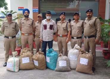 17 लाख की गांजा तस्करी का भंडाफोड़, एक तस्कर गिरफ्तार।