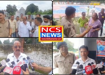 रामनगर पंचायत चुनाव में विधायक और दरोगा के बीच तीखी नोकझोंक, मतदान केंद्र पर तनाव।