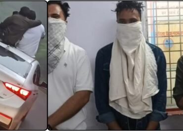 चलती कार की छत में सवार होकर स्टंटबाजी करते 03 युवकों को मल्लीताल पुलिस ने सिखाया सबक, वाहन सीज।
