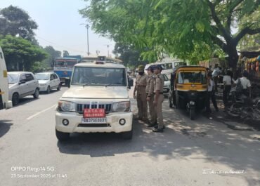 आरटीओ अभियान: स्कूल क्षेत्र में 27 वाहन चालान, नशे में बस चालक पकड़ा गया।