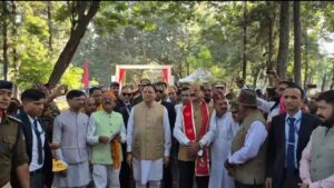 रामनगर में मुख्यमंत्री धामी ने मनाया राज्य स्थापना दिवस — किया पर्यावरण संरक्षण का आह्वान।