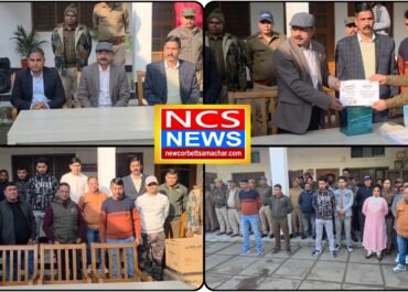 गणतंत्र दिवस पर तराई पश्चिमी डिवीजन रामनगर में उत्कृष्ट कार्य करने वाले वनकर्मी सम्मानित।