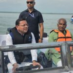 गदरपुर में अंतर्राष्ट्रीय क्याकिंग एवं कैनोइंग प्रतियोगिता की तैयारियों का सीएम धामी ने लिया जायजा।