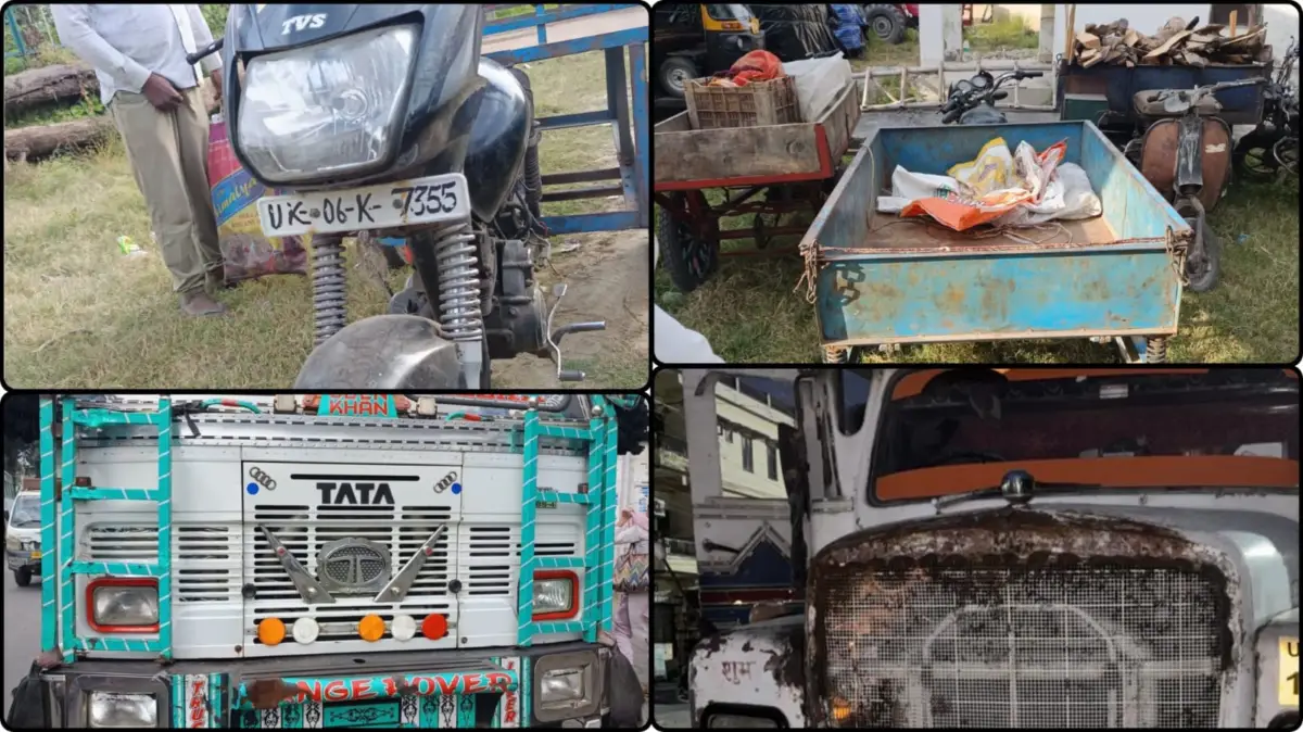 रामनगर में सड़कों पर मौत का सामान! तड़के 4 बजे एआरटीओ का छापा, अवैध जुगाड़ और ओवरलोडिंग पर कार्रवाई।