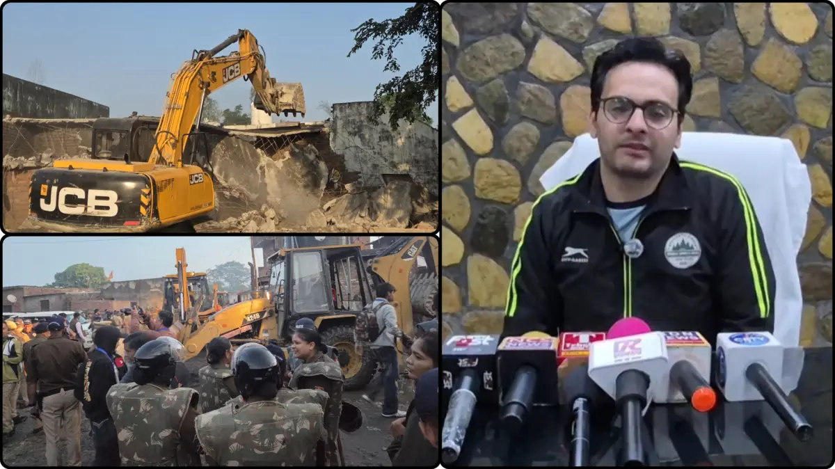 रामनगर में वन विभाग का महाएक्शन, राष्ट्रीय एकता दिवस पर 81 अवैध निर्माणों पर चला बुलडोजर, 1100 जवानों ने घेरा पूरा इलाका।